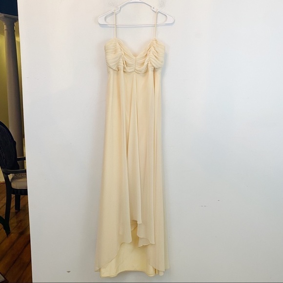 BADGLEY MISCHKA BRIDESMAIDS yellow chiffon maxi dress - Picture 1 of 7